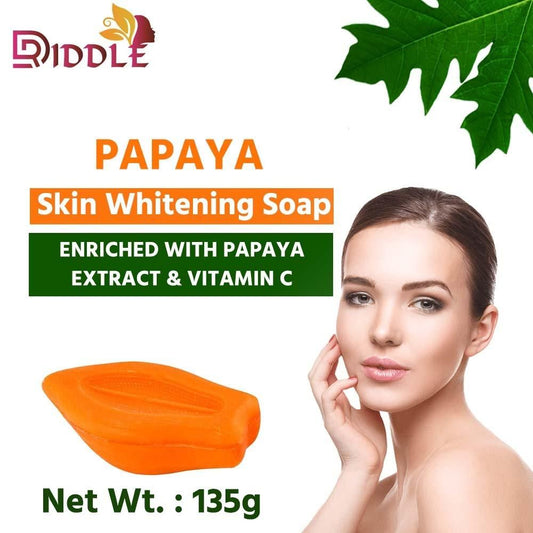 Papaya Whitening Bath Soap For for Dark Spot & Acne Removal (Pack of 2)